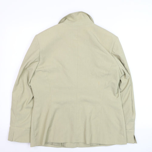 Melrose Women Beige Size 14 Zip Up Lined Basic Jacket
