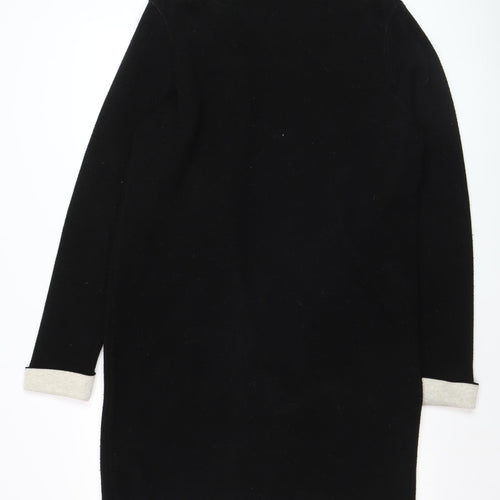 Wallis Women’s Black Longline Open Cardigan Medium Wool Blend