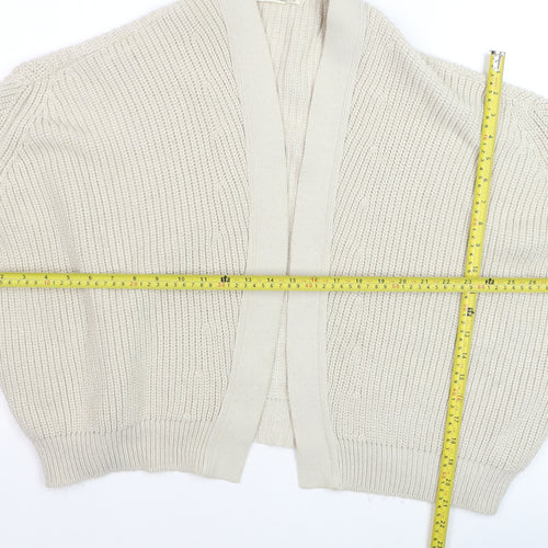 Urban Outfitters Women's Beige XS Chunky Knit Open Cardigan Jumper