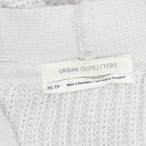 Urban Outfitters Women's Beige XS Chunky Knit Open Cardigan Jumper