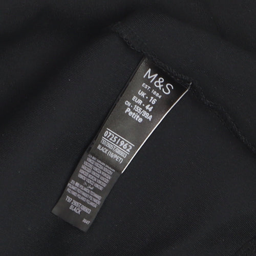 Marks and Spencer Women’s Black Petite Size 16 Sheath Work Dress