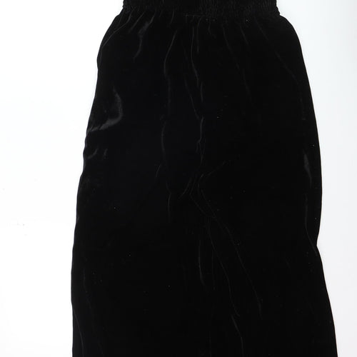 Disco Kids Girls Black Velvet Jumpsuit Short Sleeve Size M Partywear