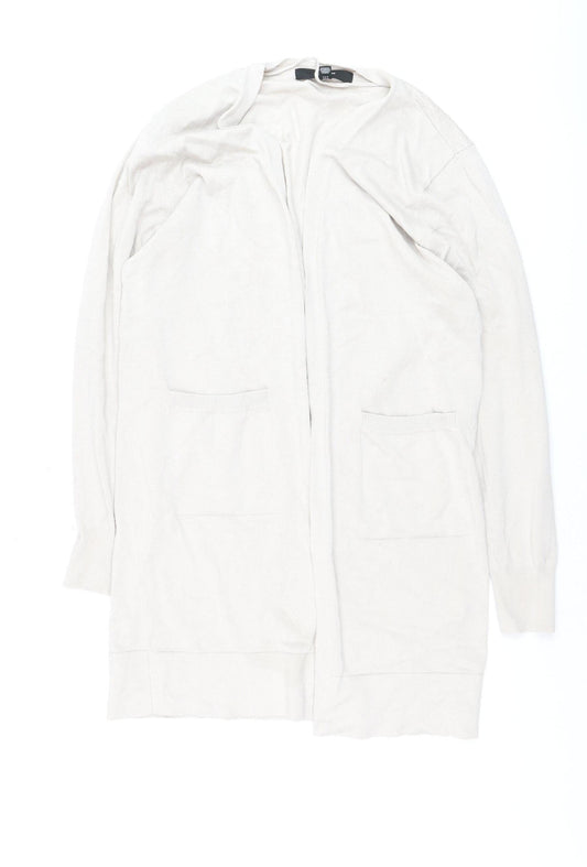 Vero Moda Women’s Ivory Long Sleeve Open Knit Cardigan Size S