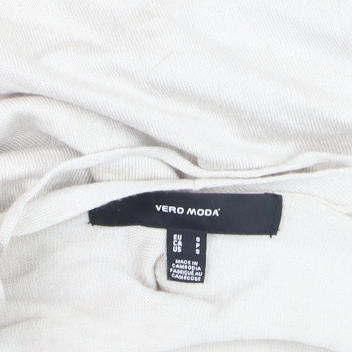 Vero Moda Women’s Ivory Long Sleeve Open Knit Cardigan Size S
