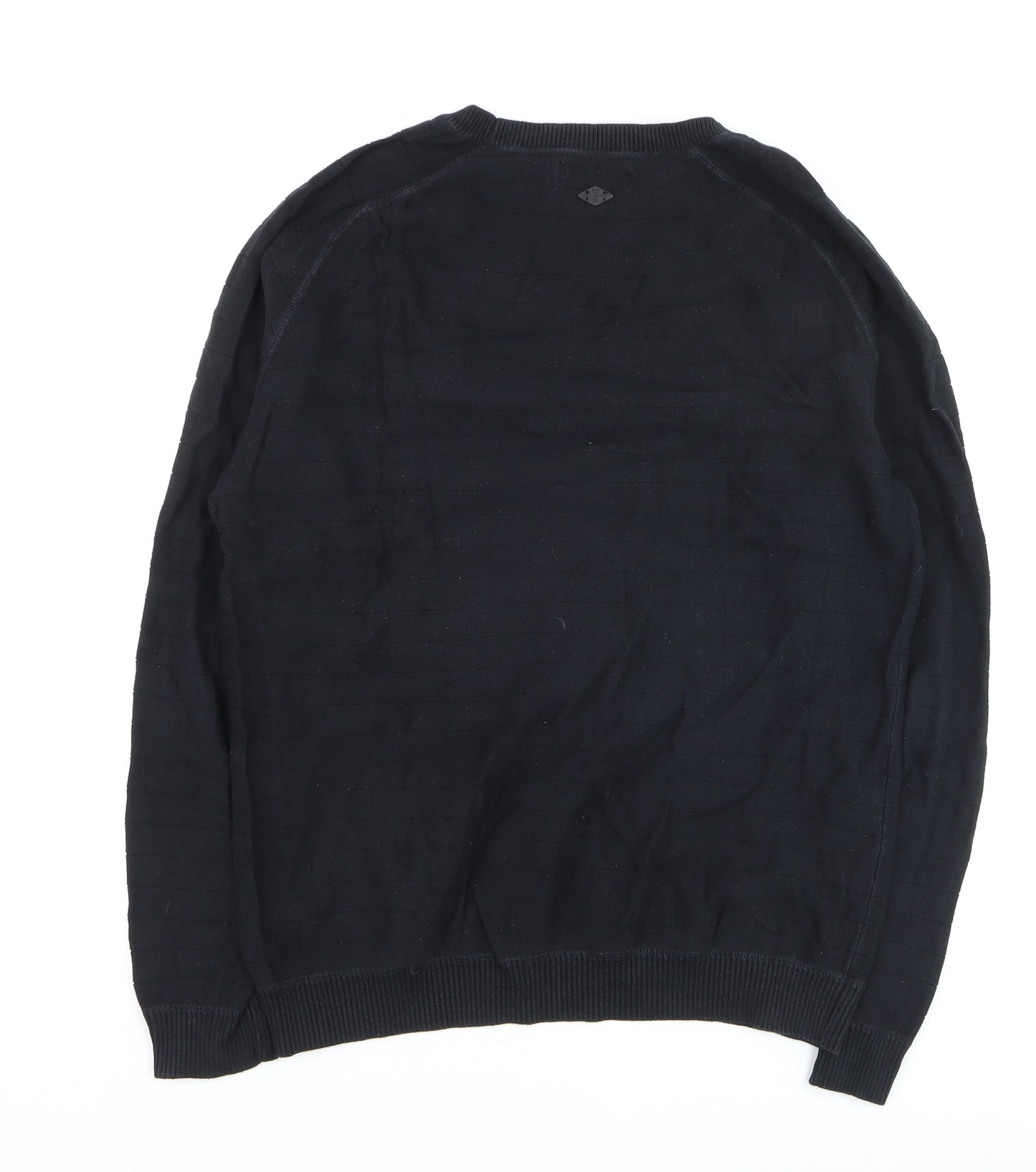 Jack & Jones Men’s Black Cotton Crew Neck Jumper Size L