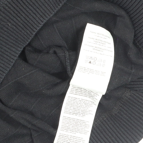 Jack & Jones Men’s Black Cotton Crew Neck Jumper Size L