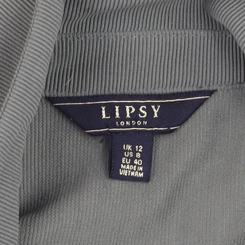 Lipsy Women Green Double-Breasted Blazer UK 12 Regular Fit