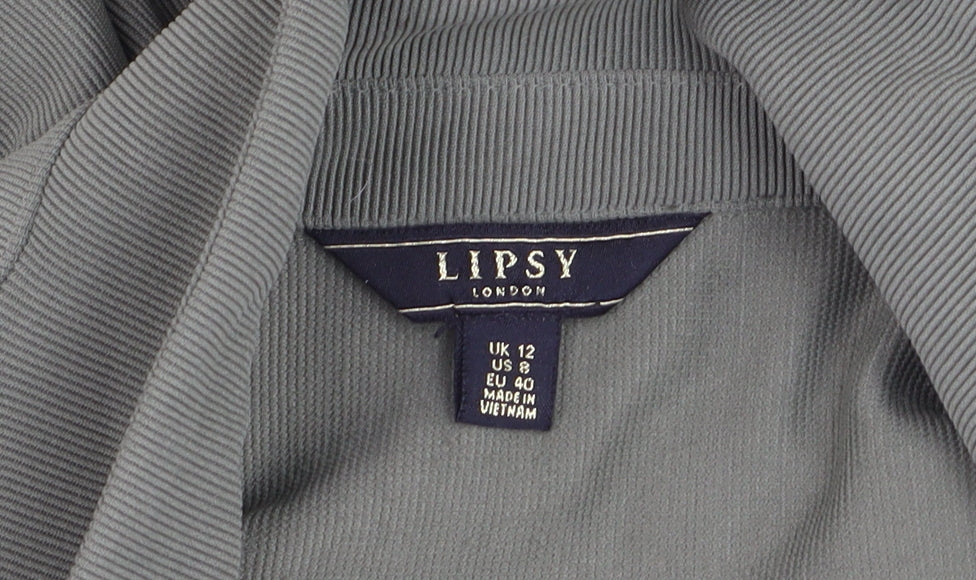 Lipsy Women Green Double-Breasted Blazer UK 12 Regular Fit