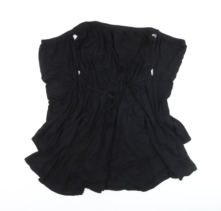 ASOS Women’s Black Off Shoulder Tunic Blouse Size 4