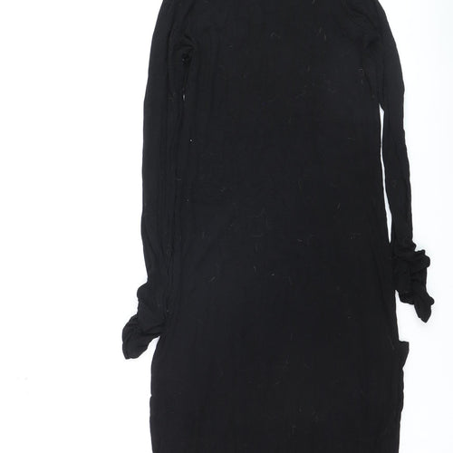 ASOS Women’s Black Roll Neck Long Sleeve Bodycon Midi Dress Size 12