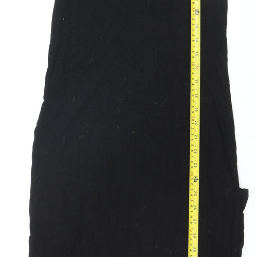 ASOS Women’s Black Roll Neck Long Sleeve Bodycon Midi Dress Size 12