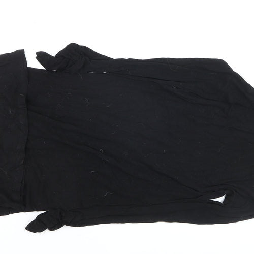 ASOS Women’s Black Roll Neck Long Sleeve Bodycon Midi Dress Size 12