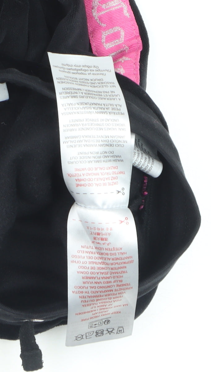 Juicy Couture Girls Black Velour Sweatpants 10-11 Years Drawstring Waist