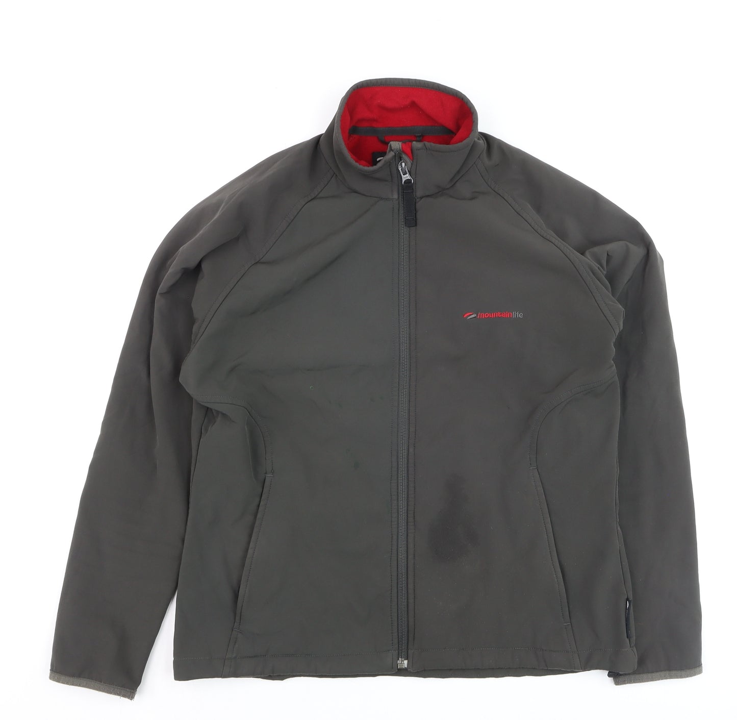 Mountainlife Women's Black Softshell Jacket Size 12 Windproof Lined Outdoor