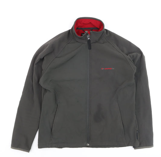 Mountainlife Women's Black Softshell Jacket Size 12 Windproof Lined Outdoor