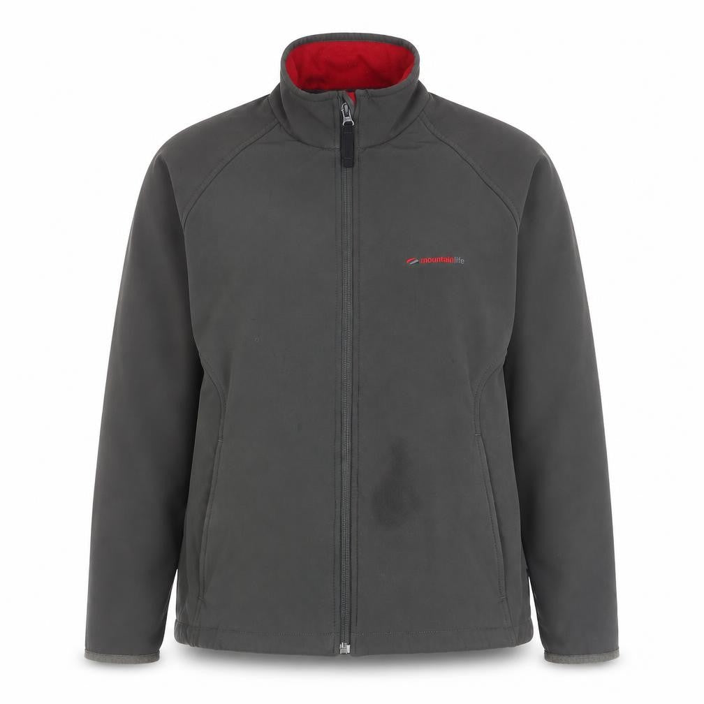 Mountain Life Women's Black Softshell Jacket Size 12 Windproof Lined Outdoor