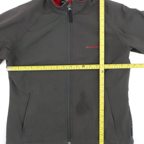 Mountainlife Women's Black Softshell Jacket Size 12 Windproof Lined Outdoor