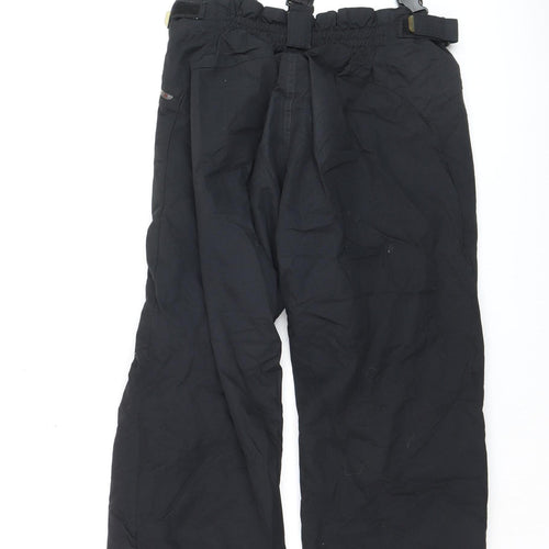 Five Seasons Boys Black 16 Years Waterproof Ski Salopettes with Adjustable Straps