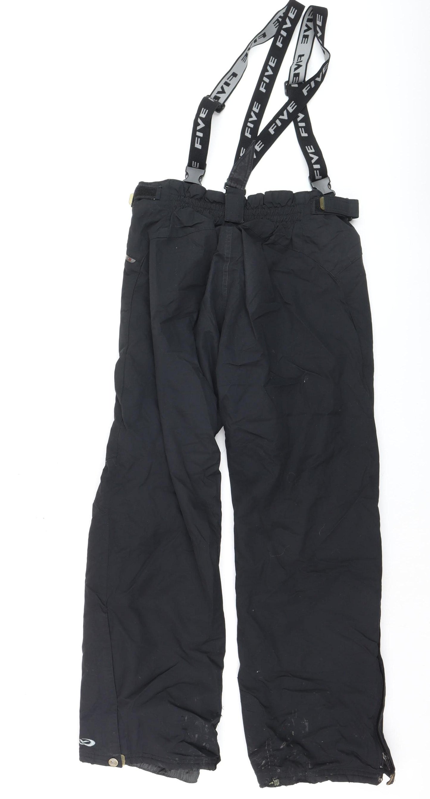 Five Seasons Boys Black 16 Years Waterproof Ski Salopettes with Adjustable Straps