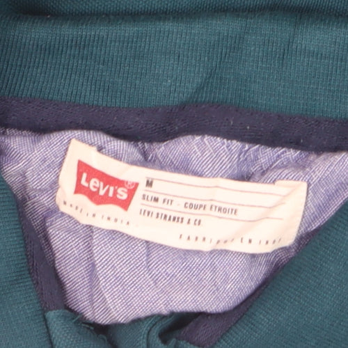 Levi's Men's Blue Slim Fit Cotton Polo Shirt Size M