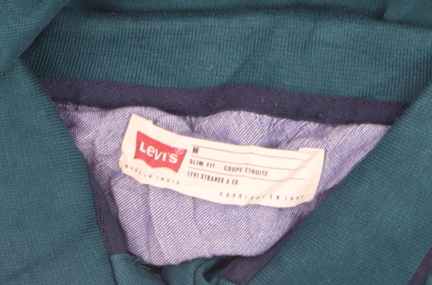 Levi's Men's Blue Slim Fit Cotton Polo Shirt Size M