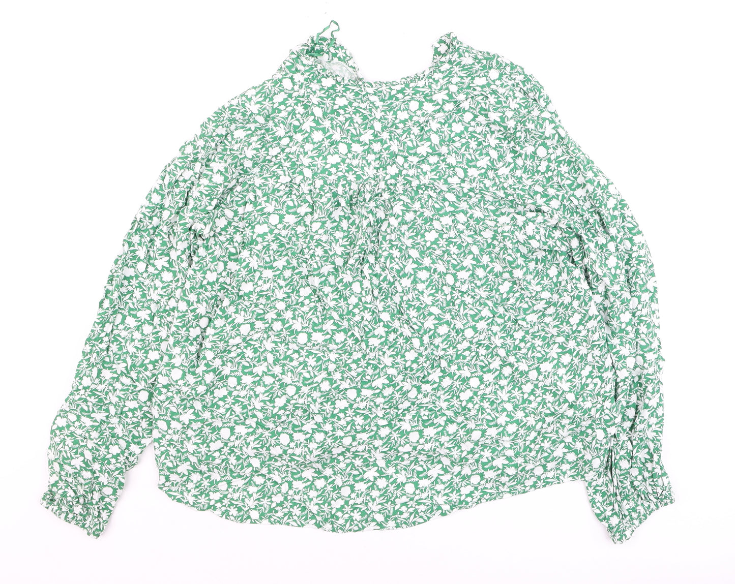 Marks and Spencer Women's Green Floral Tunic Blouse Size 10