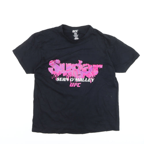 UFC Sean O'Malley Men's Black Graphic Short Sleeve Cotton T-Shirt S