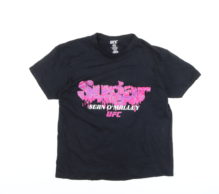 UFC Sean O'Malley Men's Black Graphic Short Sleeve Cotton T-Shirt S