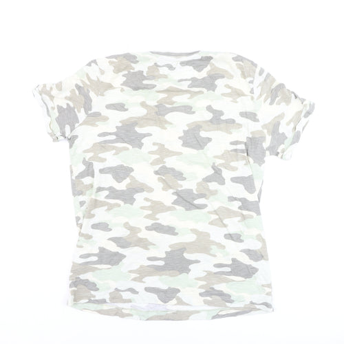 Marks and Spencer Women's Camouflage Cotton T-Shirt Size 8