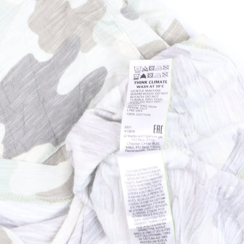 Marks and Spencer Women's Camouflage Cotton T-Shirt Size 8