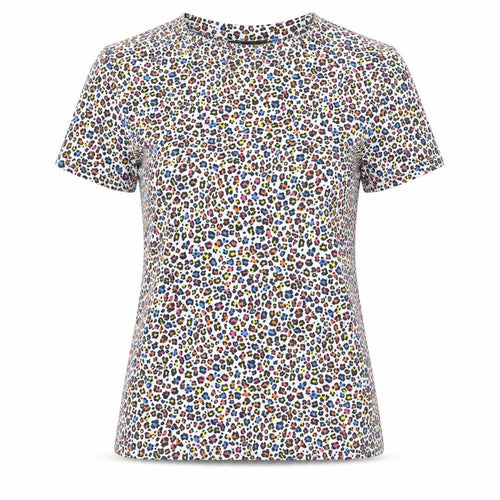 Marks and Spencer Womens Multicoloured Animal Print Cotton T-Shirt Size 8