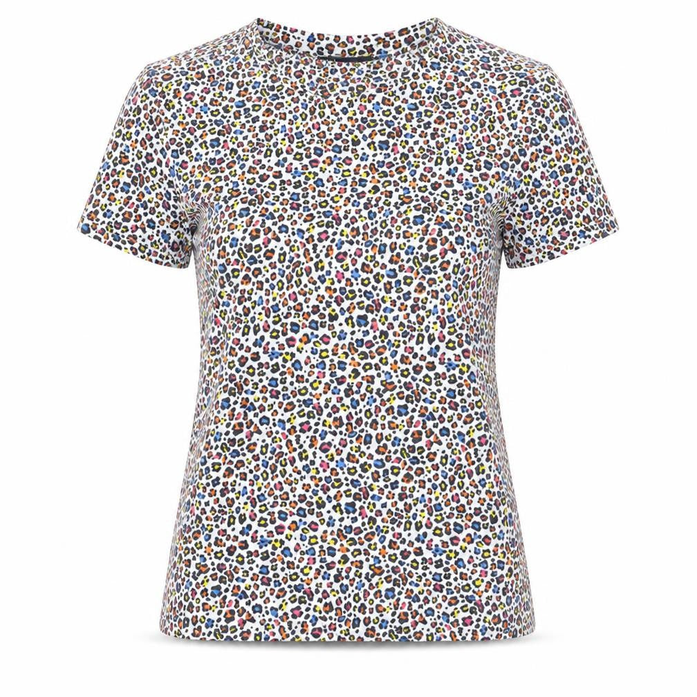 Marks and Spencer Womens Multicoloured Animal Print Cotton T-Shirt Size 8