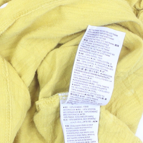 GAP Kids Girls Yellow Polka Dot Long Sleeve Cotton T-Shirt - Size M