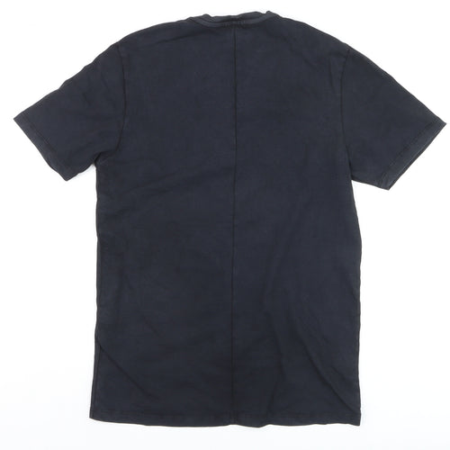 Topman Men's Black XS Graphic Rock Tour T-Shirt Retro Cotton