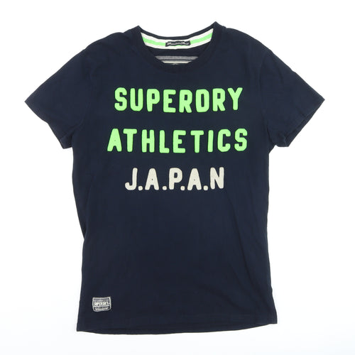 Superdry Men's Blue Graphic Athletics Japan T-Shirt Size L