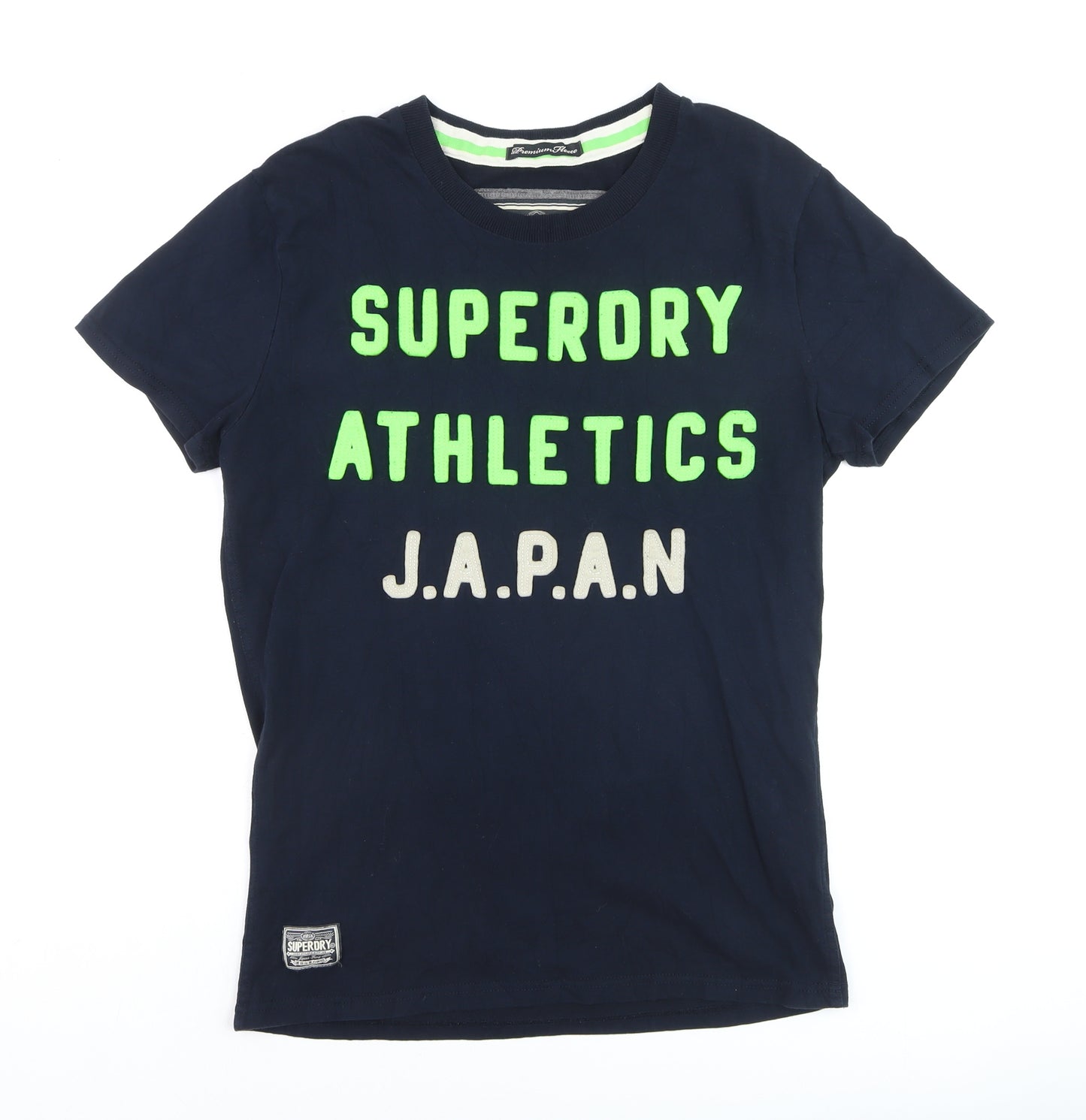 Superdry Men's Blue Graphic Athletics Japan T-Shirt Size L