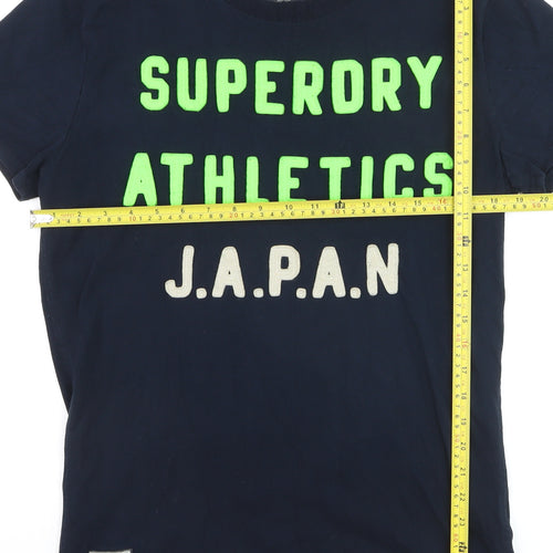 Superdry Men's Blue Graphic Athletics Japan T-Shirt Size L