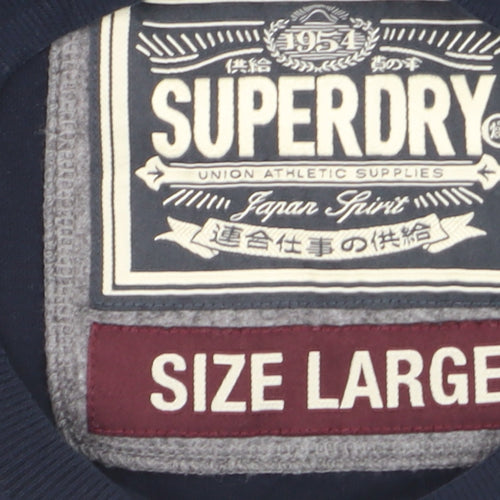 Superdry Men's Blue Graphic Athletics Japan T-Shirt Size L