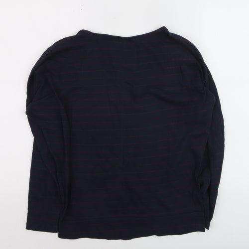 O'Neill Women's Blue Striped Long Sleeve Cotton T-Shirt XS