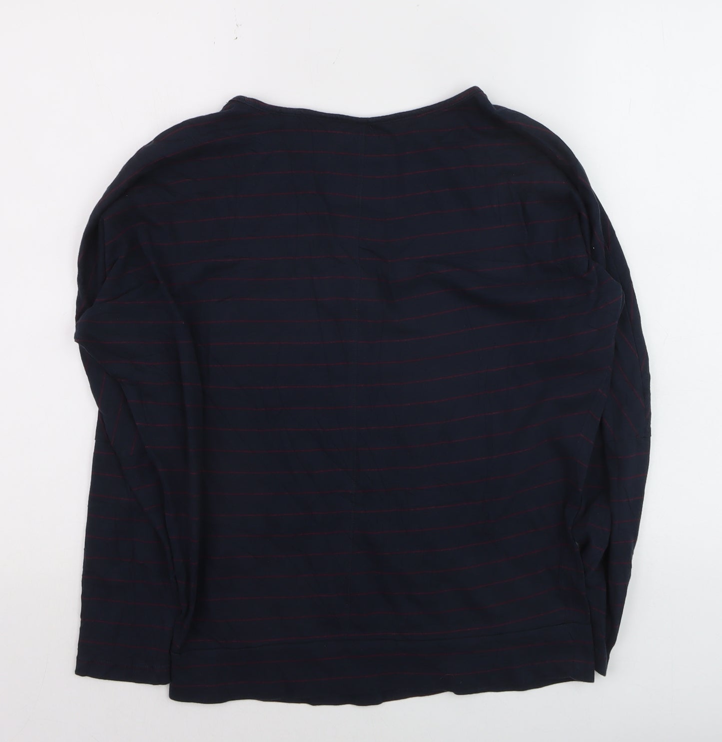 O'Neill Women's Blue Striped Long Sleeve Cotton T-Shirt XS