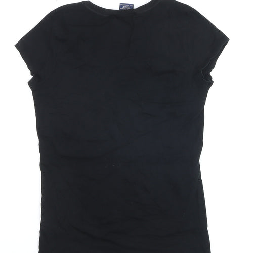 Ralph Lauren Men Black M Slim Fit Embroidered Logo Cotton T-Shirt