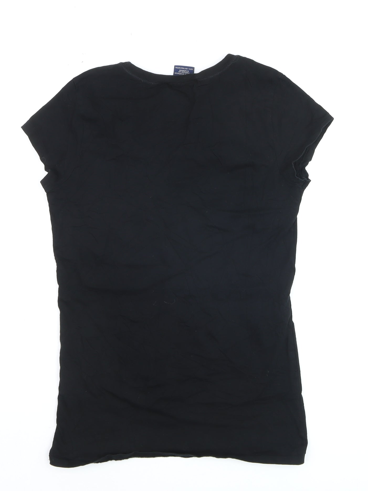 Ralph Lauren Men Black M Slim Fit Embroidered Logo Cotton T-Shirt