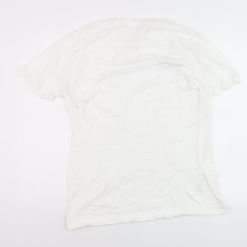 PrettyLittleThing Men's White Saint Tropez 1993 Regular Fit T-Shirt M