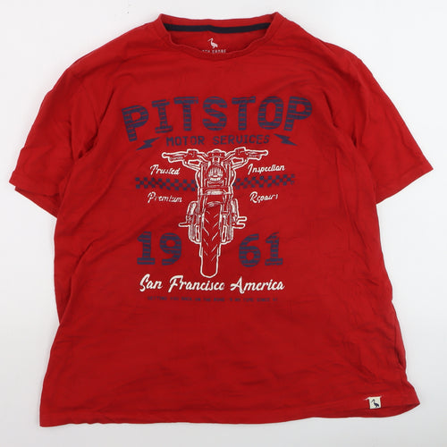 STH SHORE Men's Red 2XL Graphic Motorcycle T-Shirt