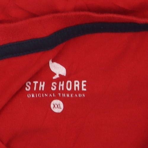 STH SHORE Men's Red 2XL Graphic Motorcycle T-Shirt