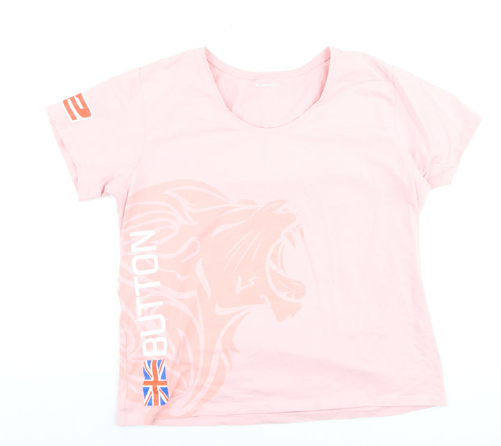 McLaren Honda Womens Pink XL T-Shirt Short Sleeve Racing Top