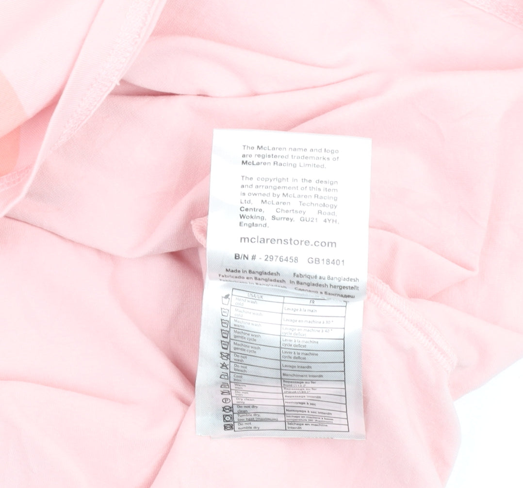 McLaren Honda Womens Pink XL T-Shirt Short Sleeve Racing Top