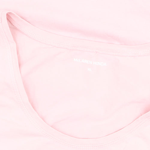 McLaren Honda Womens Pink XL T-Shirt Short Sleeve Racing Top