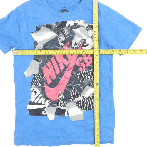 Nike SB Boys Blue Graphic Skateboarding T-Shirt Size 8-10 Years