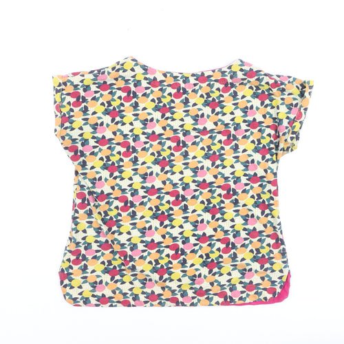 Weird Fish Womens Multicoloured Floral Cotton T-Shirt Size 10